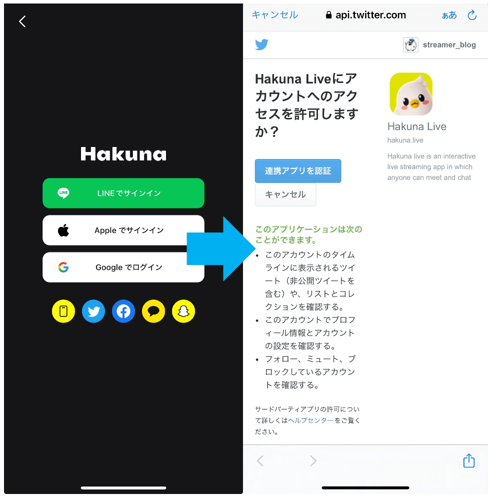 HAKUNAの登録方法